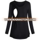 Newest style maternity clothing pregnant women breastfeeding blouse nursing top nurse clothes